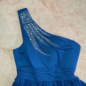 Fairycore High Low Blue Embellished Dress